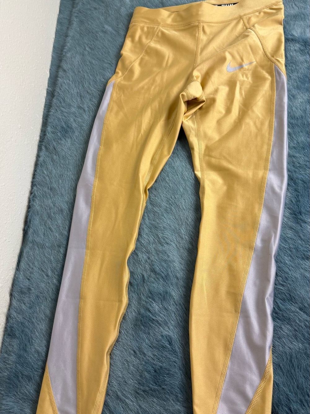 Nike Speed Women's Gold Metallic Running Tights